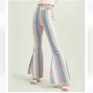 Ciara Retro Striped Flare Jeans by Altar'd State Size S